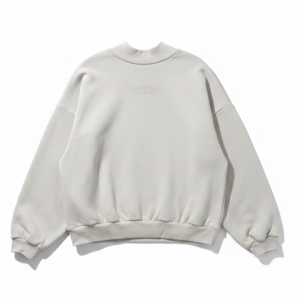 Fear of God FOG Essentials Cream 3D Silicone Logo Hoodie M Flawed Gorpcore